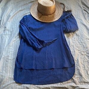 Elegant 100% Linen High/Low Tunic Top Sz M